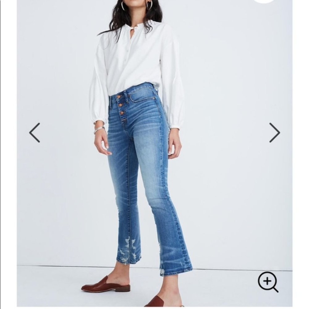 Madewell Demi Boot Cut Button-Front Jeans